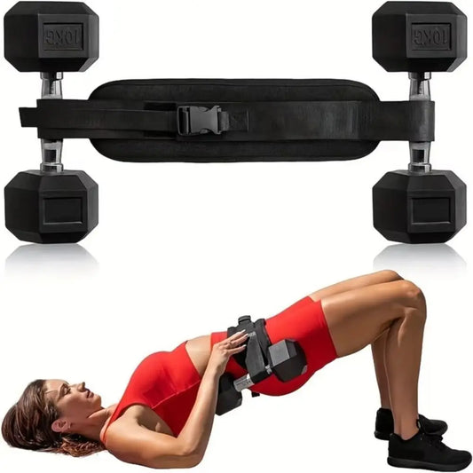 Non Slip Dumbbell Weight Belt Weight-Bearing Ergonomic Design Glute Bridge Pad Adjustable Wear-resistance Hip Thrust Belt
