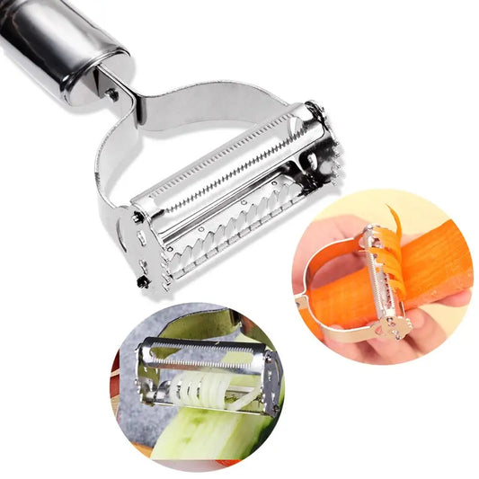 Premium Stainless Steel Vegetable Peeler & Slicer - Perfect for Potatoes, Carrots & Cucumbers