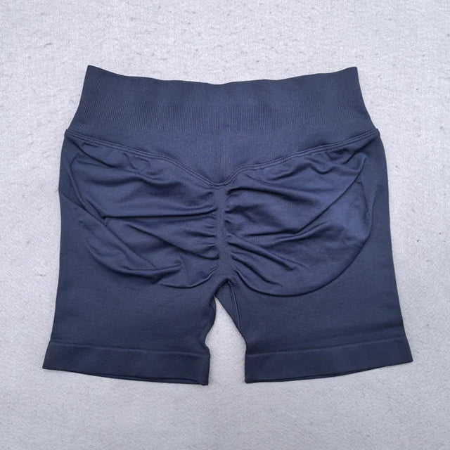 2 Pieces Seamless Yoga Set Workout Clothes Shorts Sets Adjustable Longline Strappy Top Scrunch Shorts Yoga Clothing Gym Set