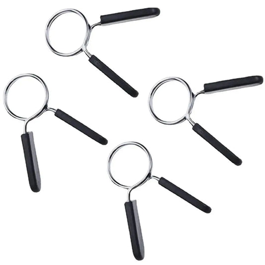 1 Pair Gym Barbell Clips Anti-loosening Dumbell Spring Collar Clips Safety Protection Stable Barbell Lock Clamp