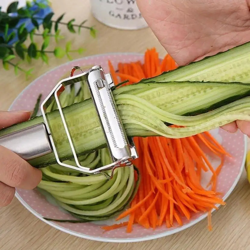 Premium Stainless Steel Vegetable Peeler & Slicer - Perfect for Potatoes, Carrots & Cucumbers