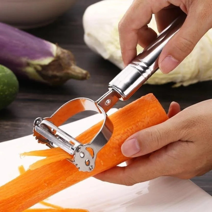 Premium Stainless Steel Vegetable Peeler & Slicer - Perfect for Potatoes, Carrots & Cucumbers