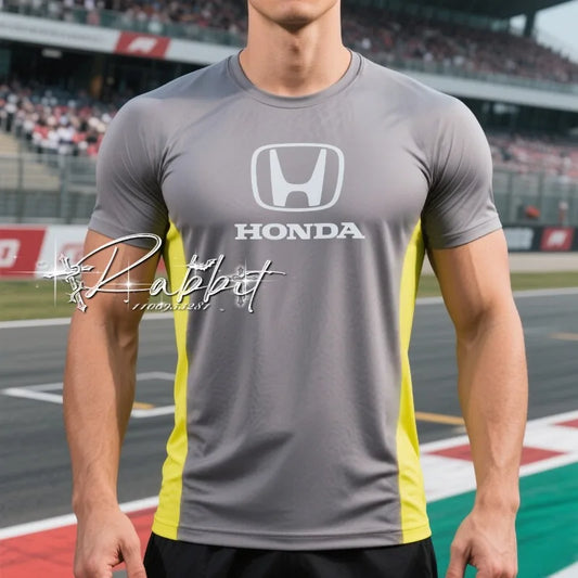 Summer New Honda HRC Motorcycle Racing Track Rider Quick Dry T-shirt Men's Fashion Training Sports Quick Dry Short Sleeved Shirt