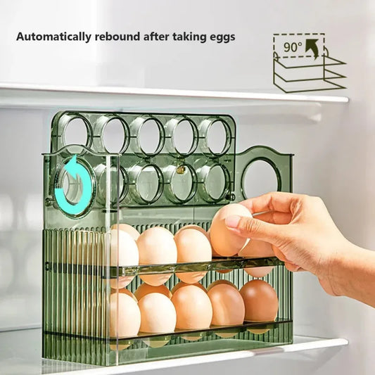 Reversible egg storage box – fits perfectly in your fridge side door. Space-saving, organized, and keeps eggs fresh and secure!