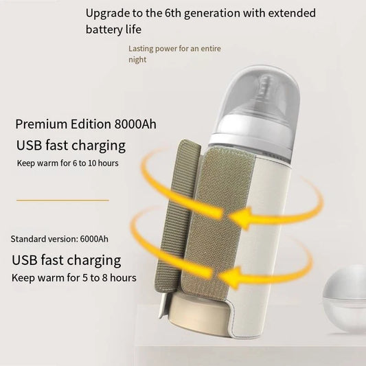 Smart Baby Bottle Warmer with Temperature Display – USB Multifunctional Feeding Sleeve