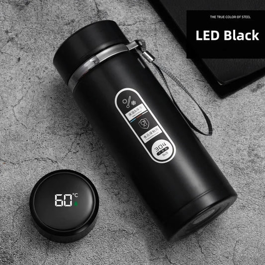 Smart LED Thermal Bottle – Keeps Your Drink Hot or Cold All Day