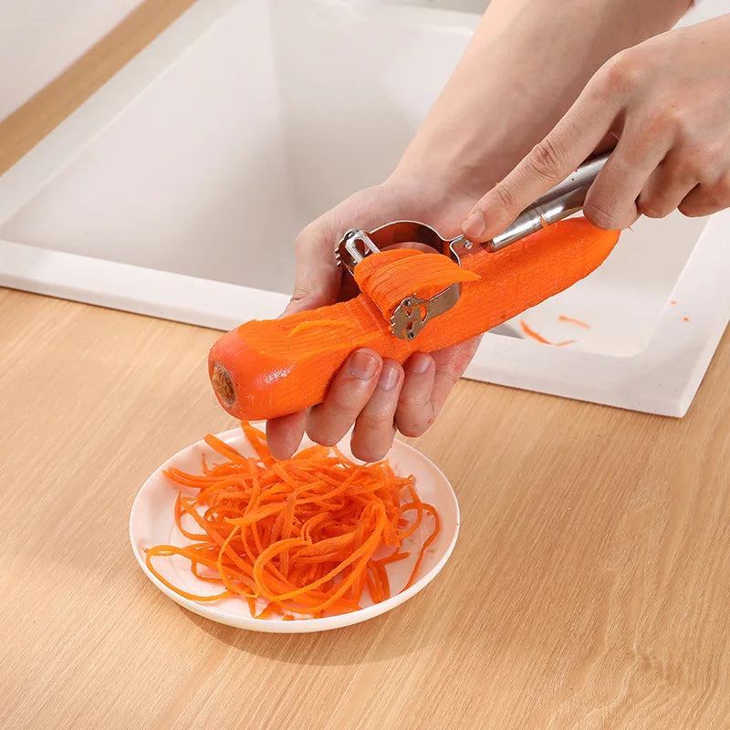 Premium Stainless Steel Vegetable Peeler & Slicer - Perfect for Potatoes, Carrots & Cucumbers